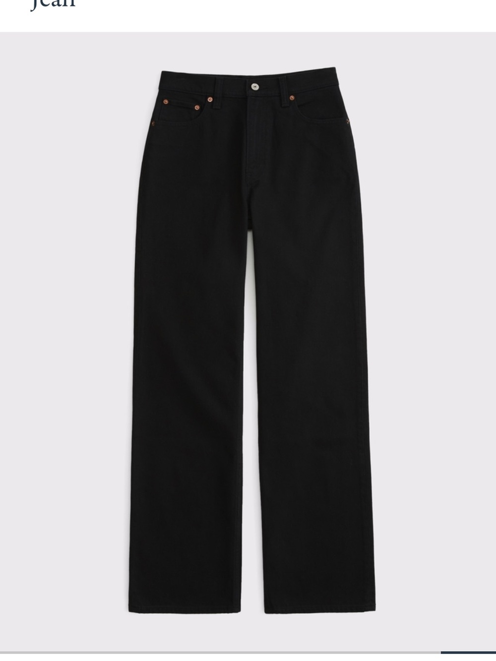 Abercrombie Curve Love 90s Relaxed Jean in No Fade Black
